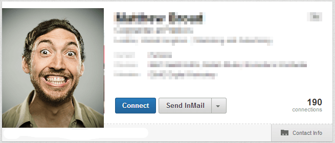 Bad LinkedIn Profile Example