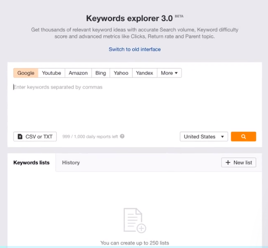 Keyword finder