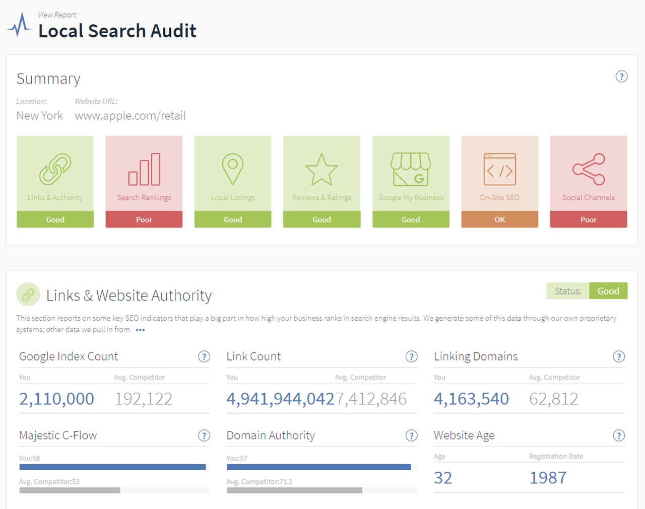 Local Search Audit