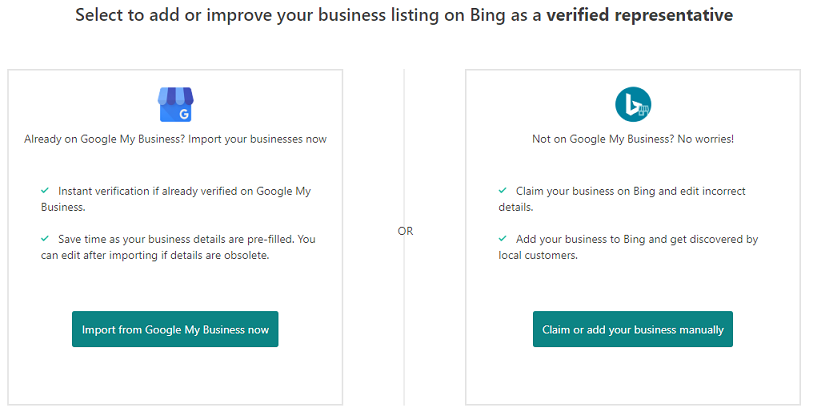 Sync GMB to Bing Places